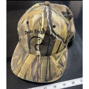 Ducks Unlimited Camo Hat Mossy Oak Wetland Conservation ‌SnapBack Embroidered